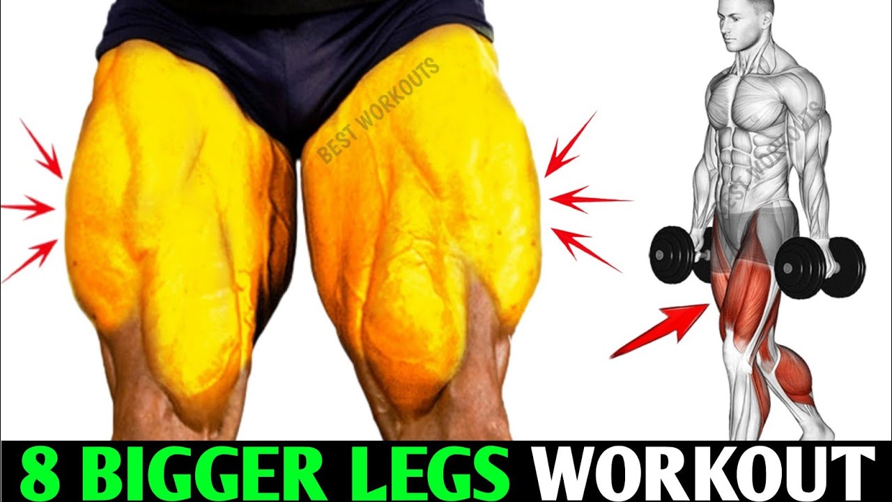 8 Exercises for Bigger Legs Workout - Quadriceps and Hamstring - YouTube