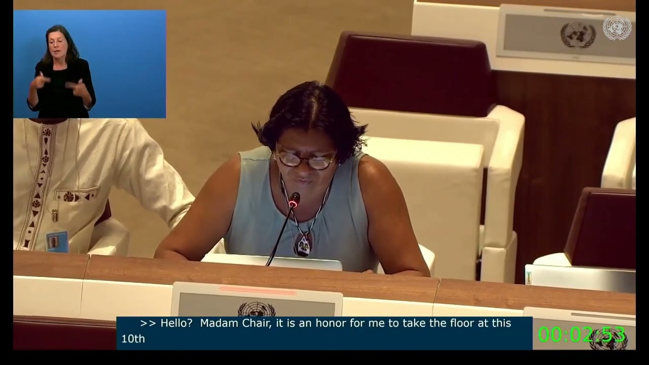 Discours des amérindiens Wayana à l'ONU - Genève - 11 juillet 2024