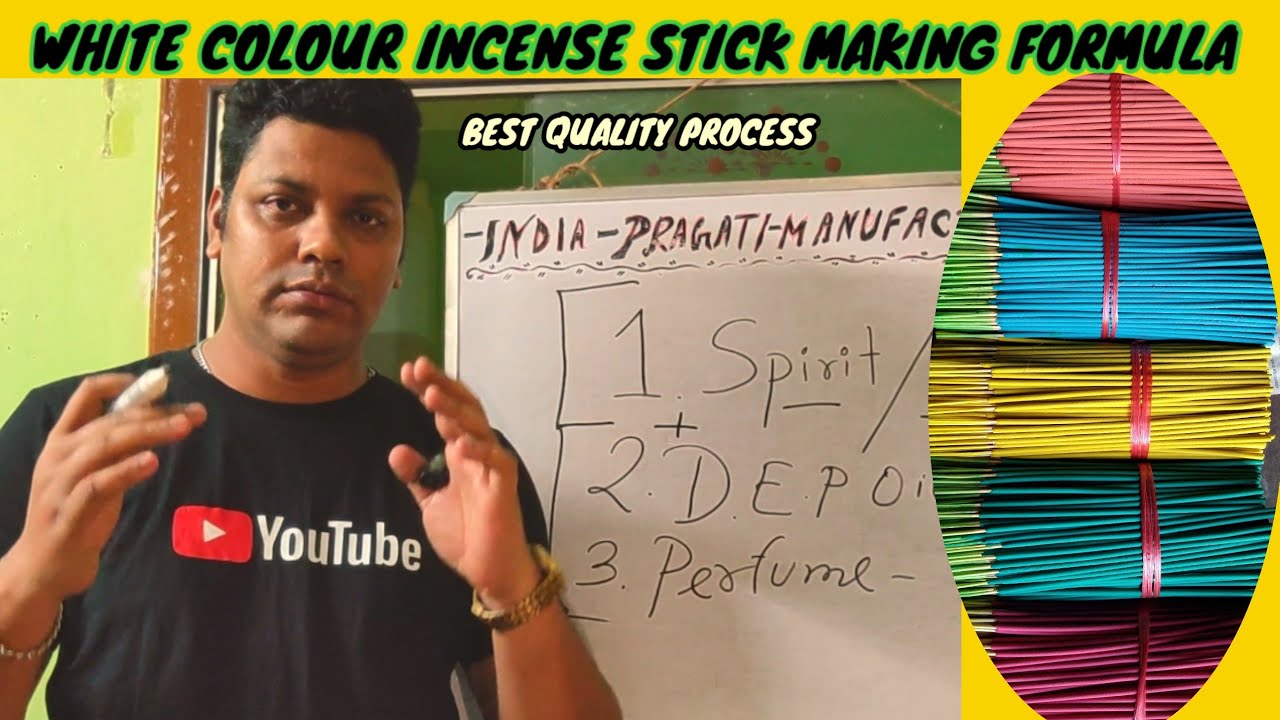 Making premium white colour incense | White or colour incense dipping formulation