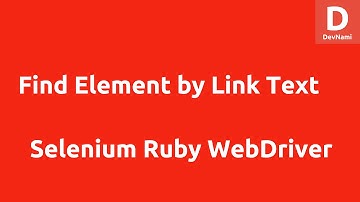 Selenium Ruby Find Element by Link Text
