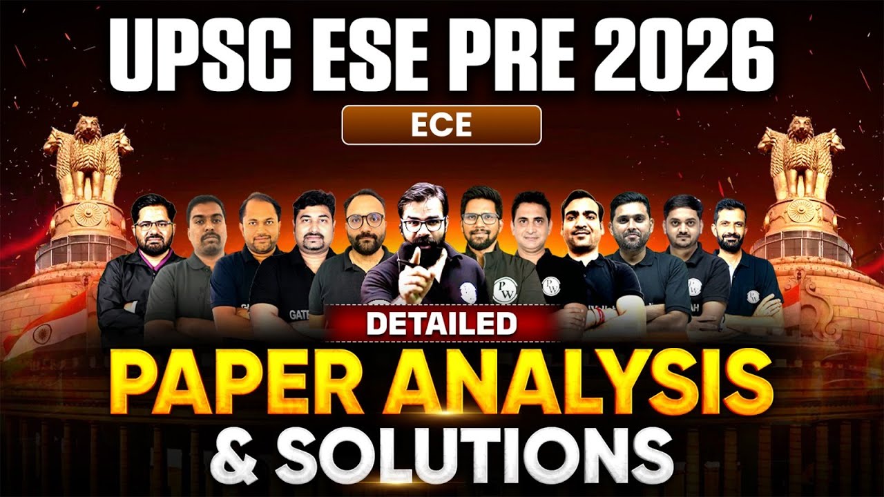 ESE 2026 Prelims Exam Analysis | ECE | ESE Prelims 2025 Paper Solution | ESE Exam 8th Feb 2026