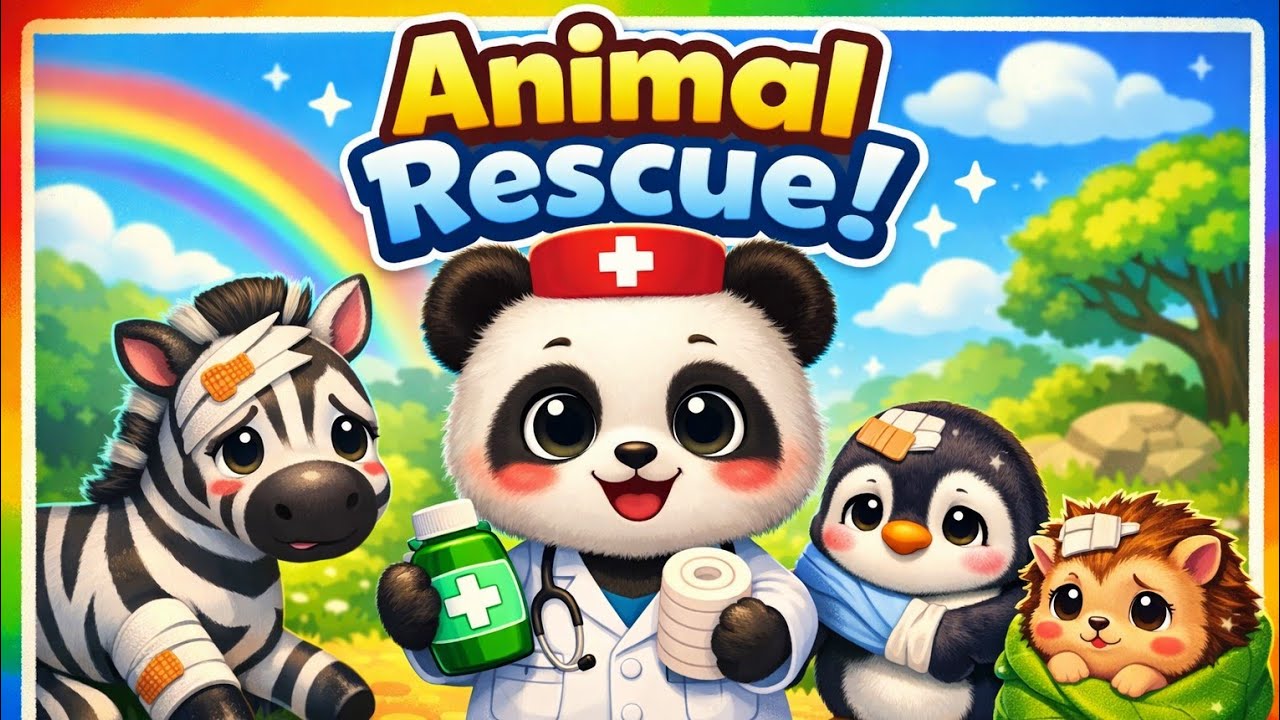 Baby Panda Animal Rescue 🐼 | Learn Care & Kindness for Kids #babybus # ...