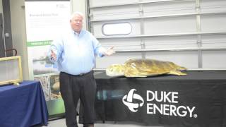 Randy Gideon explains the sea turtle program at Brunswick Nuclear Plant