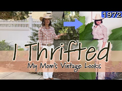 Thrift Haul - Shopping My Mom's Vintage Throwback Boho Outfits - Secondhand Styling