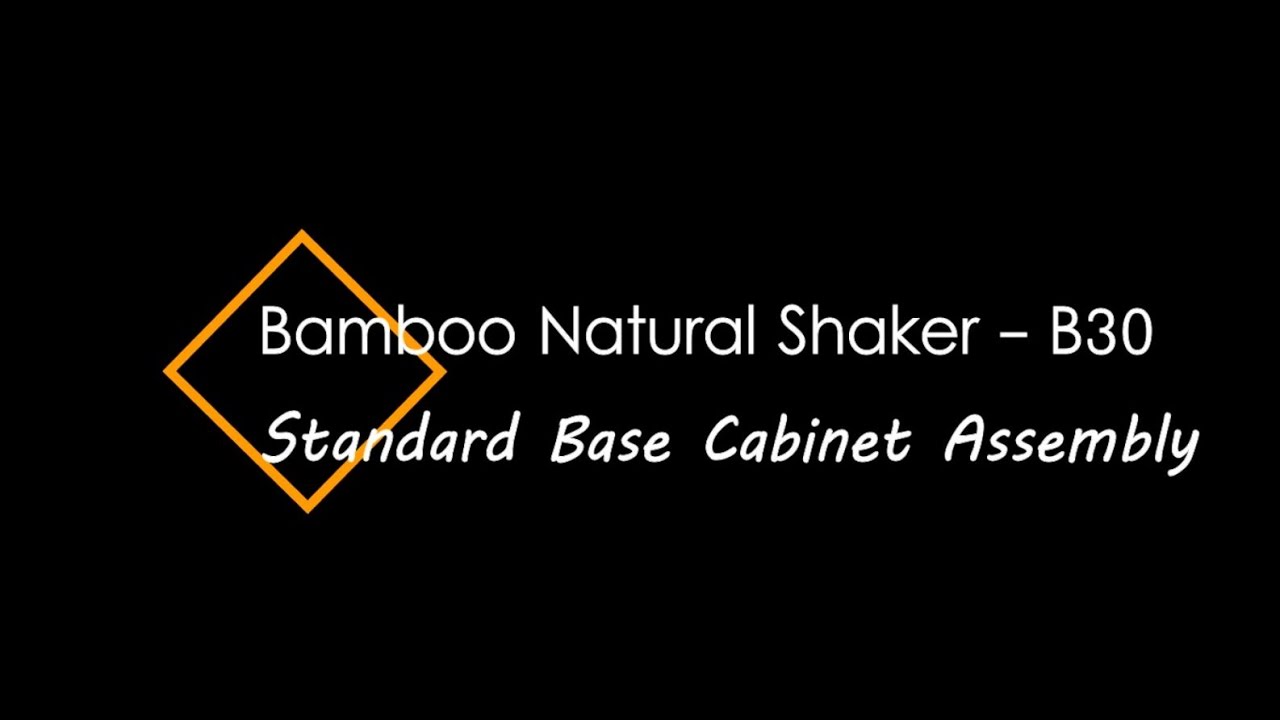 Bamboo Natural Shaker 2 Door 1 Drawer Base Cabinet Assembly Rta