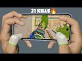 21 kills🔥 Fastest player | Handcam video ♥️ pubg 5 finger + gyroscope 😍 | pubg mobile (bgmi)