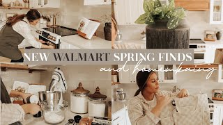 WALMART SPRING SHOP WITH ME 2024 | grocery haul, blueberry muffins, and spring homemaking!