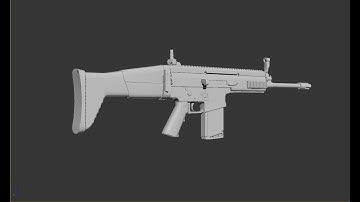 Modeling FN SCAR 3ds max tutorial final part