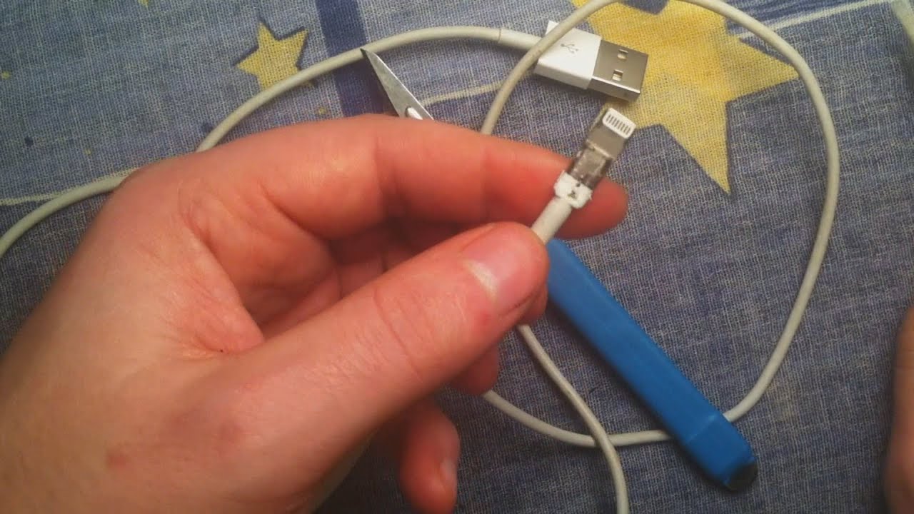 iPhone 5 cable Original inside - YouTube