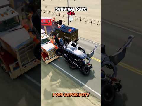 Which car overtakes the truck and survives? #beamng #beamngdrive #game #gaming #car #cars