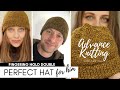Pefect Hat for him -  Advance Knitting Chat - Top Down Hat  knit by knittingILove