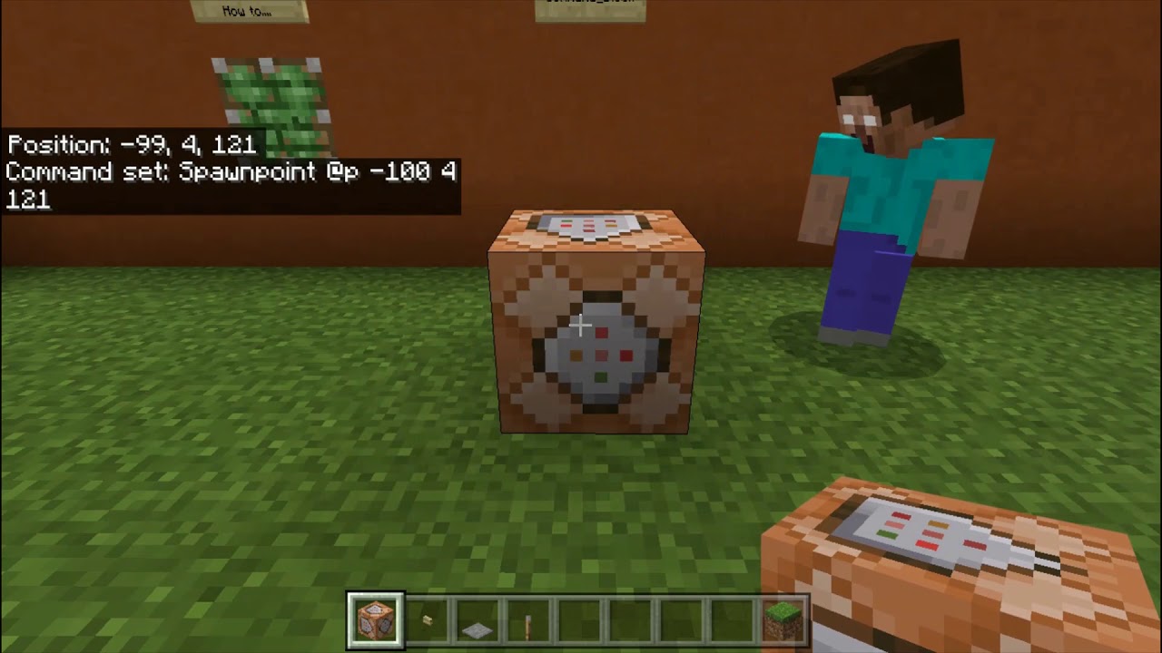 Minecraft minute how to spawnpoint command youtube