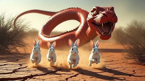Heroic Rescue Team Saves Three Innocent Rabbits from a GIANT Red Snake Attack