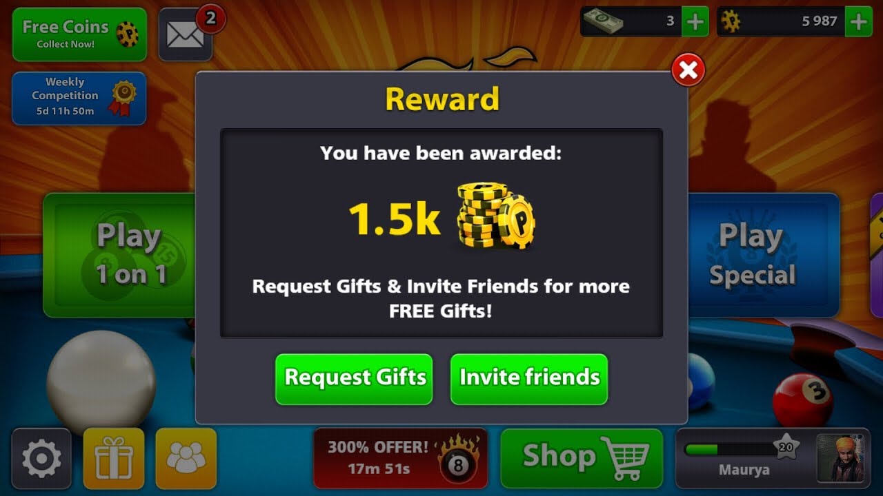 8 BALL POOL REWARD LINKS // 2K COINS // 5th OCTOBER 2017 ... - 