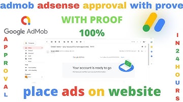 Your Admob Account Is Approved Congratulations|admob account verified in 24 hours!for website