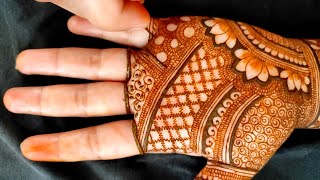 Elephant and lotus bridal mehndi design (part 2) | Beautiful dulhan mehndi design | full hand design