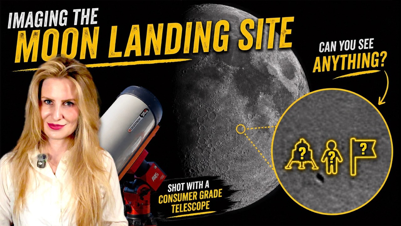 What the Moon Landing Site Looks Like Through a Large Telescope