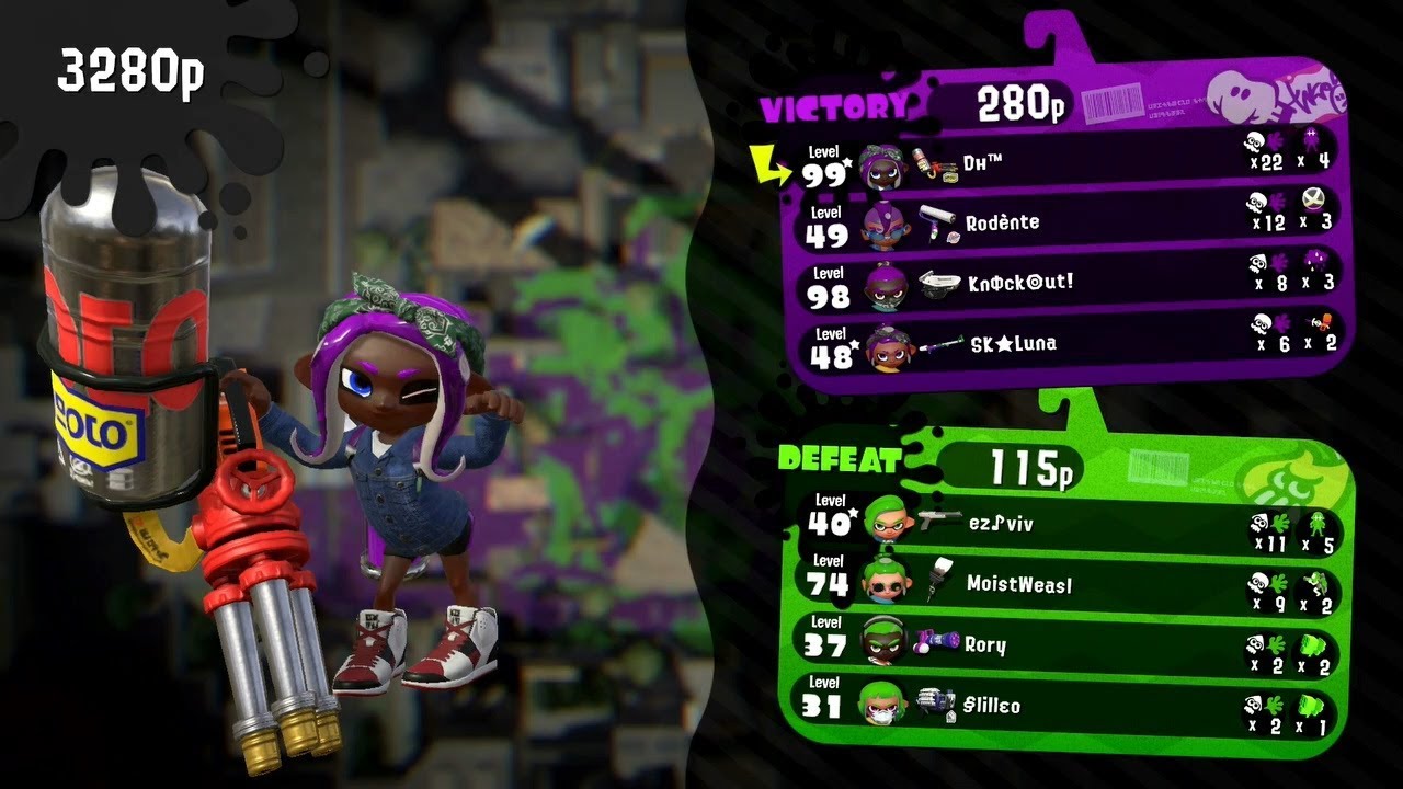 Splatoon 2 League Battle 159 Rainmaker YouTube