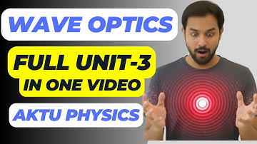 Wave Optics Unit 3 One Shot 🔥 | AKTU Physics BAS101/BAS201 | Full Engineering Physics Unit 3