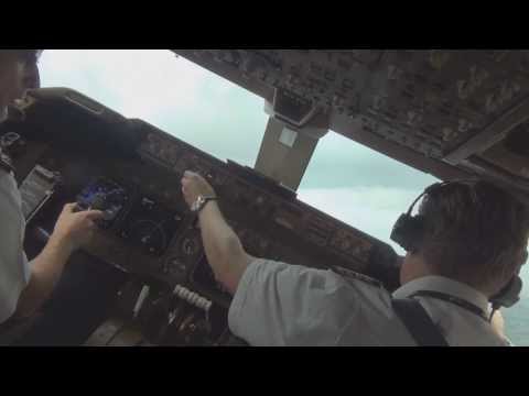 KLM Martinair B747-400BCF Cockpit - Take-Off Nairobi