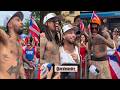 Jose Alvarado and Jordan Clarkson celebrate at Puerto Rican Day Parade after Championship