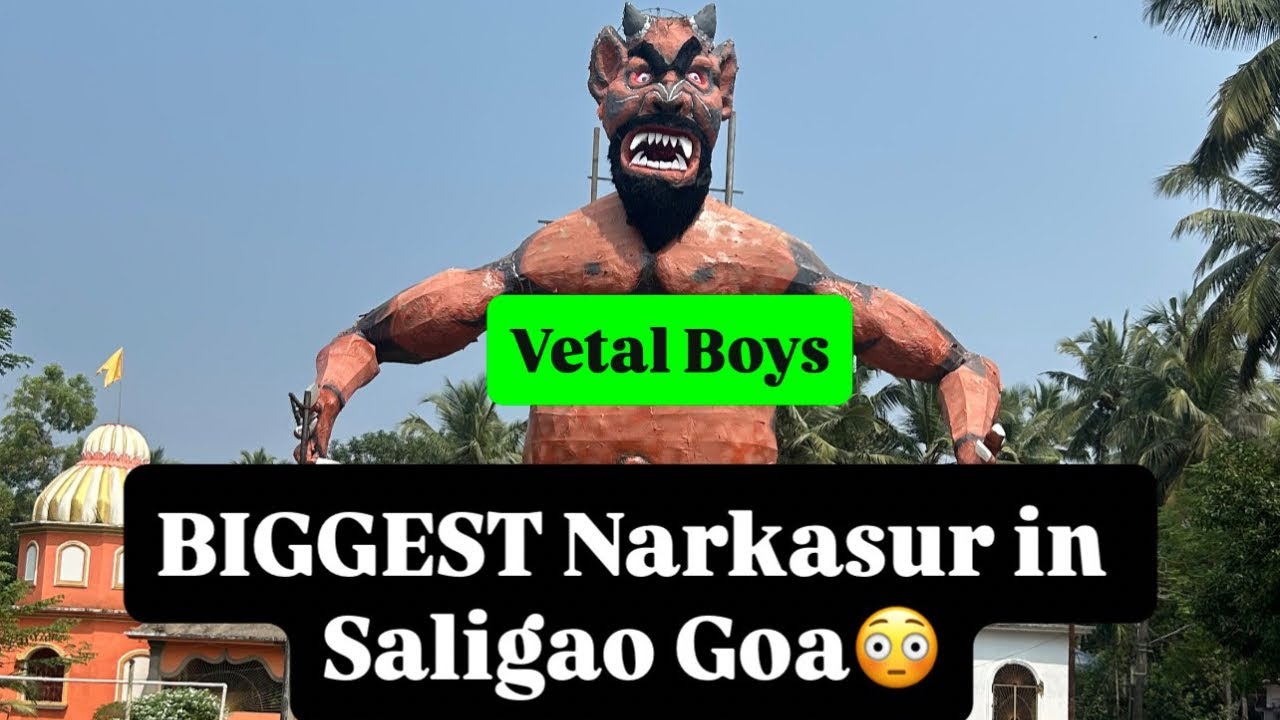 1st time in Saligao biggest Narkasur 😳🔥.. || Vetal Boys || Goa 