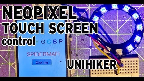 Controlling Neopixels with a touch screen on the DFRobot UNIHIKER #iot #python #unihiker