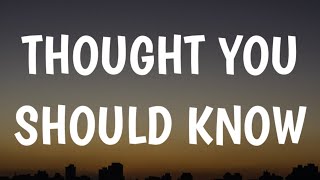 Morgan Wallen - Thought You Should Know (Lyrics)