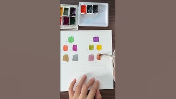 Mixing split complementary colors with watercolors is fun!