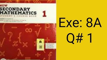 secondary math book 1 class 6 exercise 8A question 1