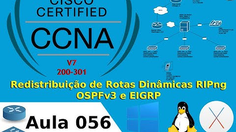 📡 056 Redistribuição de Rotas Dinâmicas RIPng OSPFv3 e EIGRP - Laboratório Prático Cisco CCNAv7