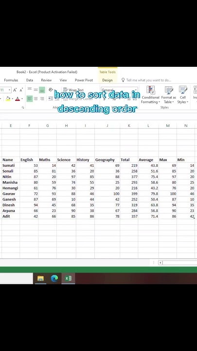 How to sort data in descending order in Excel #exceltips #excel # ...
