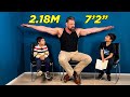 Kids meet Worlds Tallest BodyBuilder 2.18M/7'2" (The Dutch Giant)