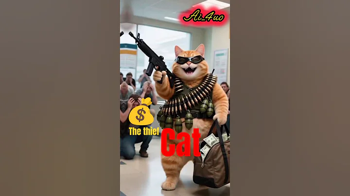 "The Purrfect Heist: When a Cute Cat Robs a Bank!"