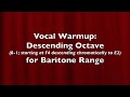 Vocal warmup descending octave for baritone range   sd 480p