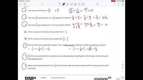 Grade 6 Module 2 Lesson 5 - problem set