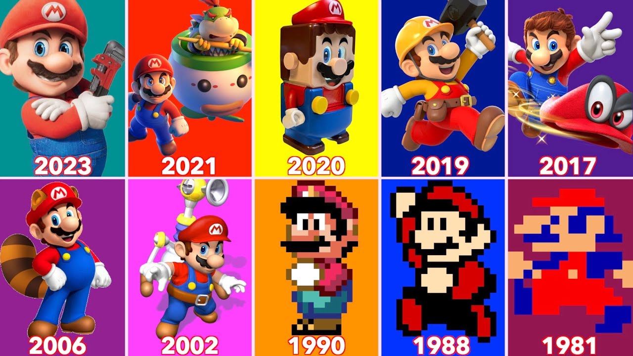 Evolution of Super Mario Bros. Games [1985-2023] 