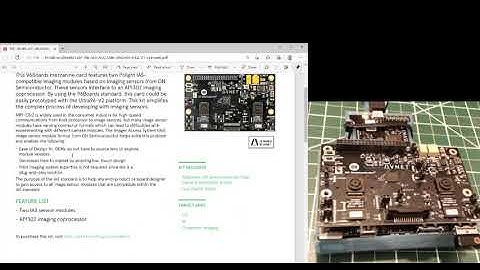 96Boards On Semiconductor Dual Camera Mezzanine Overview