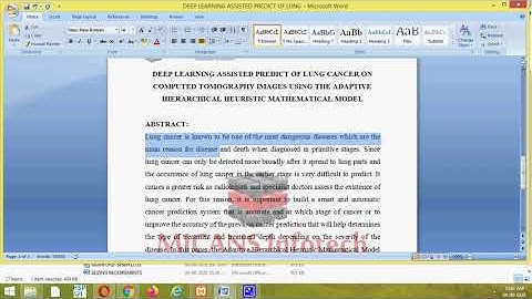DEEP LEARNING ASSISTED PREDICT OF LUNG CANCER ON COMPUTED TOMOGRAPHY IMAGES -IEEE  PROJECT 2020-2021
