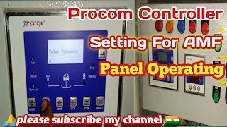 Procom Controller Manual Setting process. AMF Panel Ke Liye Procom Controller Setting Details.