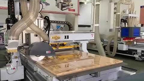 Máy router thay dao tự động + option bộ lưỡi cưa cắt ván xoay đa hướng góc - 0989834824