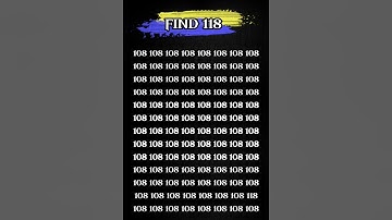 Challenge yourself to FIND 118 in 5sec #pickyourbrain