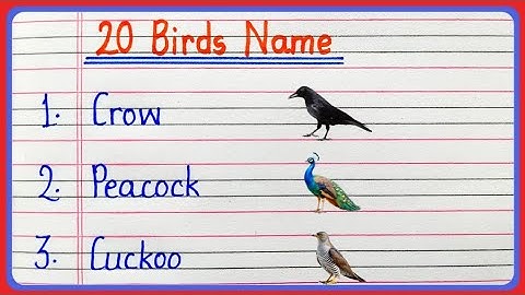 20 Birds name in English || Pakshiyon ke naam || 20 Birds name || 20 Birds name