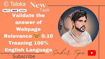 Validate the answer of Webpage Relevance 🤓 0.05 & 0.10/Treaning 100% English Language #sahir Tips