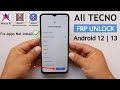 All Tecno Android 12/13 Frp Unlock | Bypass Google Ac -X-Share Apps Not Install Solution Without PC