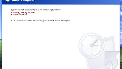 How To Undo Your Last Restoration On Windows XP (System Restore)