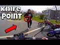 Angry biker vs mopeds