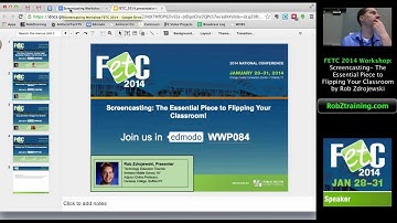 FETC 2014 Workshop: Screencasting- The Essential Piece to Flipping Your Classroom by Rob Zdrojewski