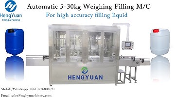 Automatic 5 to 30kg Jerry Can Weighing Filling Capping Labeling Machine Line for Lubricant Packer