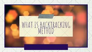 Recurrence relation using Backtracking method